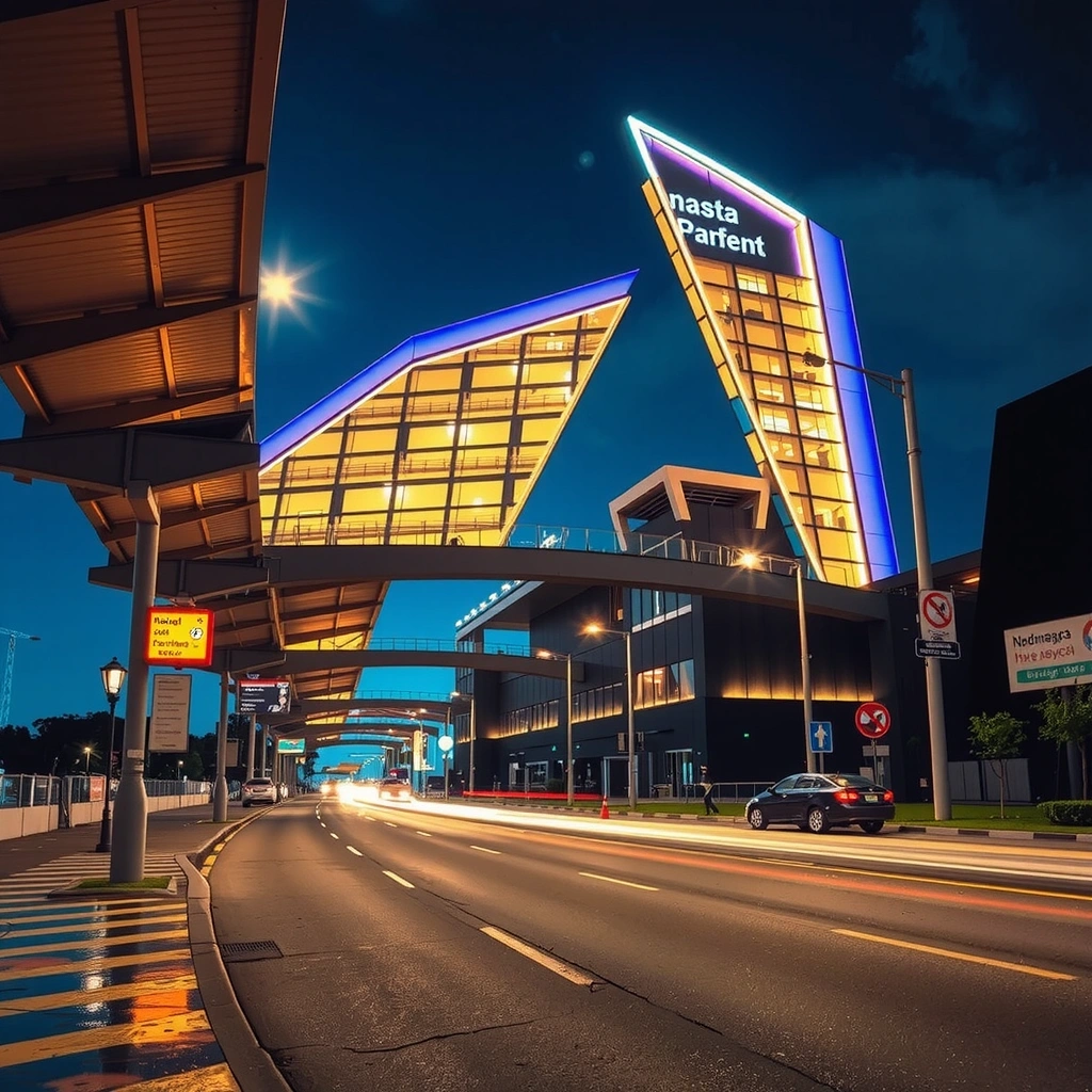 Surabaya city lights at night